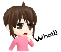 Pinky - The little girl pink shirt (Eng) sticker #1439854