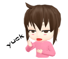 Pinky - The little girl pink shirt (Eng) sticker #1439855