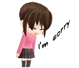 Pinky - The little girl pink shirt (Eng) sticker #1439857