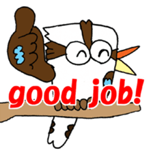 Happy bird Kookaburra! sticker #1440754