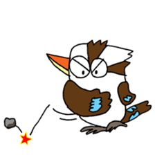 Happy bird Kookaburra! sticker #1440755