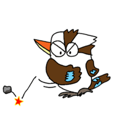 Happy bird Kookaburra! sticker #1440755