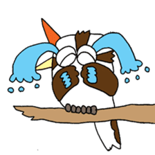 Happy bird Kookaburra! sticker #1440760