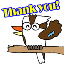 Happy bird Kookaburra! sticker #1440767