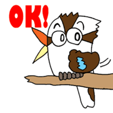 Happy bird Kookaburra! sticker #1440779