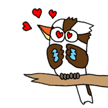 Happy bird Kookaburra! sticker #1440782