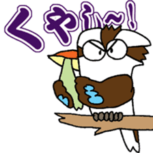 Happy bird Kookaburra! sticker #1440791