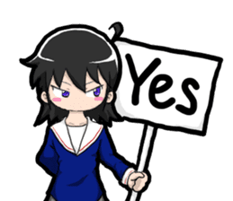 TSUNDERE Schoolgirl sticker #1441021