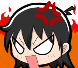 TSUNDERE Schoolgirl sticker #1441026