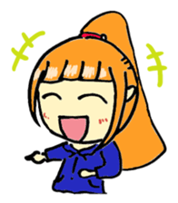 Bass clarinet girl sticker #1441561