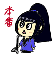 Bass clarinet girl sticker #1441593