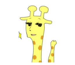 very cute giraffe sticker #1442002