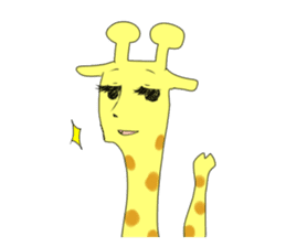 very cute giraffe sticker #1442002