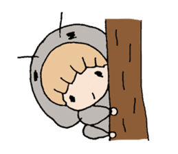 giant isopod girl sticker #1442214
