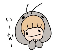 giant isopod girl sticker #1442226