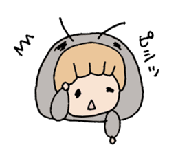 giant isopod girl sticker #1442227