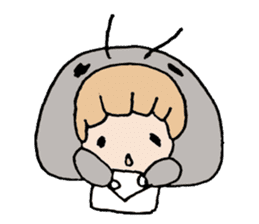giant isopod girl sticker #1442233