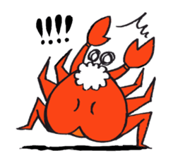 Crab and Mr. Tsukinowa sticker #1442650
