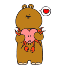 Crab and Mr. Tsukinowa sticker #1442651