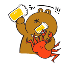 Crab and Mr. Tsukinowa sticker #1442654