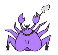 Crab and Mr. Tsukinowa sticker #1442670