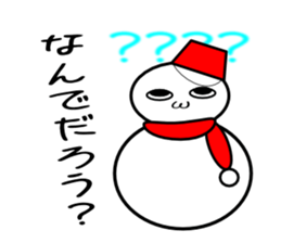 Uzai little snowman sticker #1445397