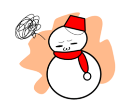 Uzai little snowman sticker #1445407