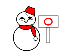 Uzai little snowman sticker #1445426
