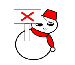 Uzai little snowman sticker #1445427