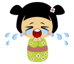 Midori, the cute " kokeshi doll " sticker #1445836