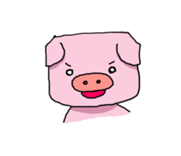 A funny pig "Butaro" sticker #1446394