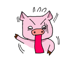 A funny pig "Butaro" sticker #1446402