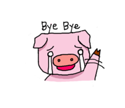 A funny pig "Butaro" sticker #1446403