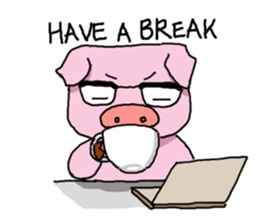 A funny pig "Butaro" sticker #1446407