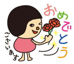 Hairstyle "Okappa" of the Japanese child sticker #1446555