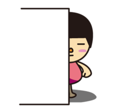 Hairstyle "Okappa" of the Japanese child sticker #1446560