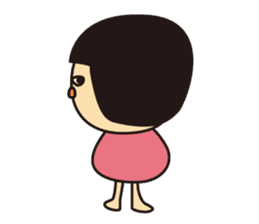 Hairstyle "Okappa" of the Japanese child sticker #1446571