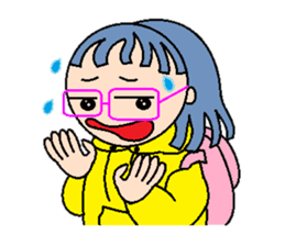 Molly in the pink glasses sticker #1447074