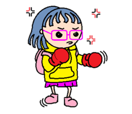 Molly in the pink glasses sticker #1447075