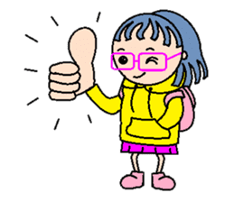 Molly in the pink glasses sticker #1447076