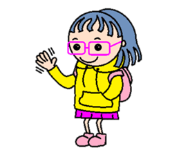 Molly in the pink glasses sticker #1447077