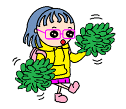 Molly in the pink glasses sticker #1447078