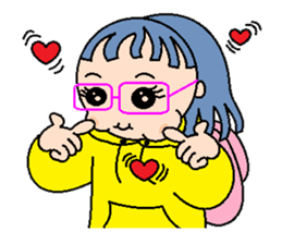 Molly in the pink glasses sticker #1447079