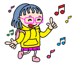 Molly in the pink glasses sticker #1447080