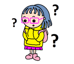 Molly in the pink glasses sticker #1447081