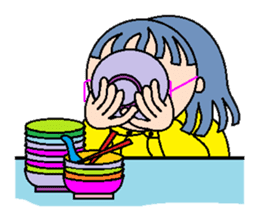 Molly in the pink glasses sticker #1447082