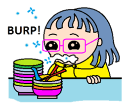 Molly in the pink glasses sticker #1447084