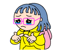 Molly in the pink glasses sticker #1447085