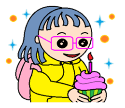 Molly in the pink glasses sticker #1447086