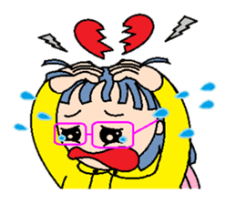 Molly in the pink glasses sticker #1447087